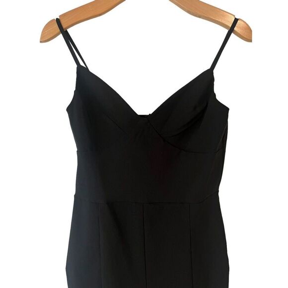 Miss Selfridge By ASOS Jumpsuit Womens Size 6 Black Sleeveless Mock Neck NEW - Picture 2 of 13